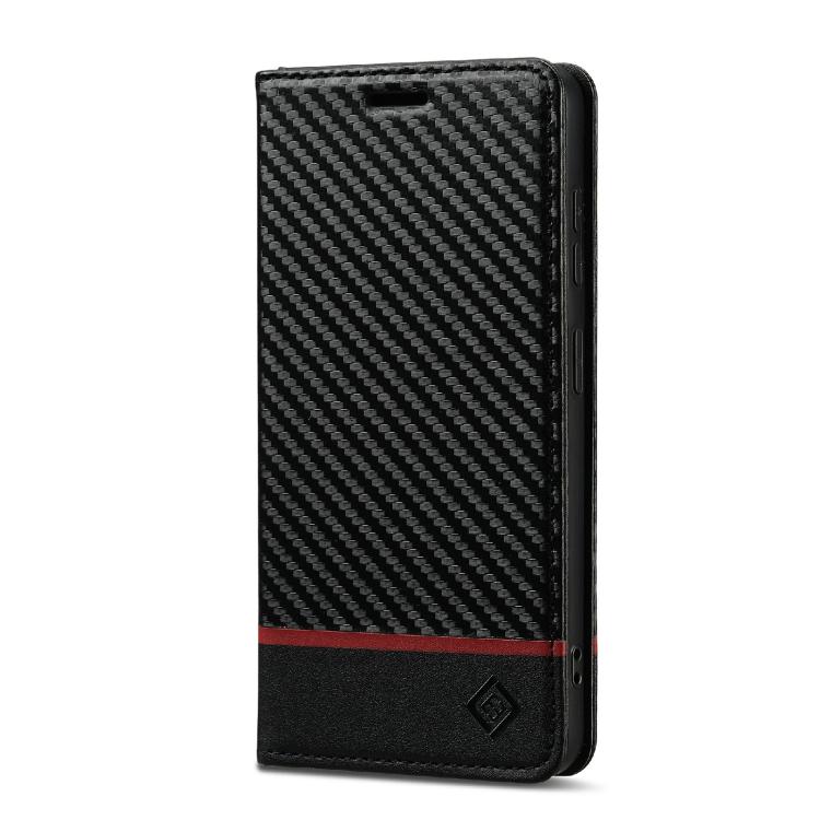 For Galaxy A27 5G LC.IMEEKE Carbon Fiber Leather Phone Case