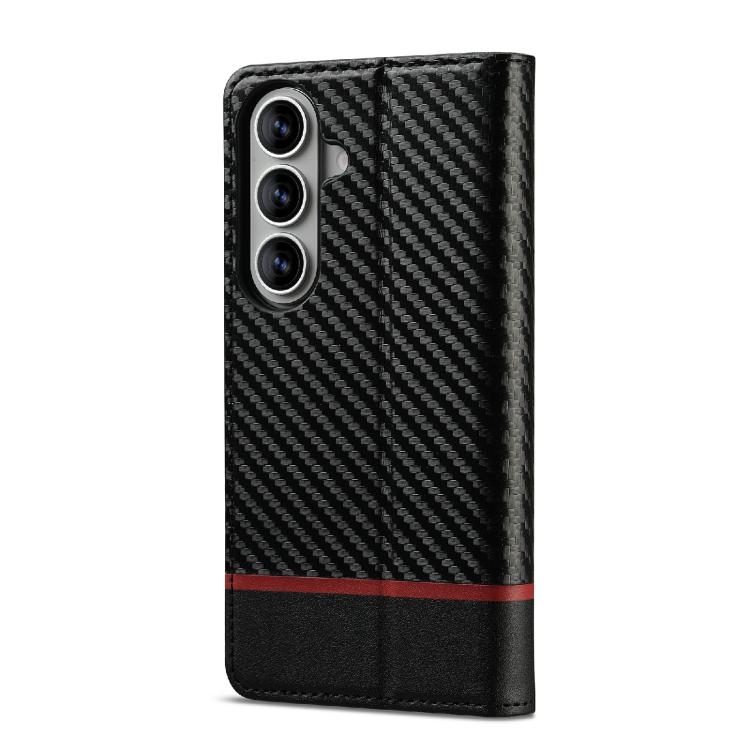 For Galaxy A27 5G LC.IMEEKE Carbon Fiber Leather Phone Case