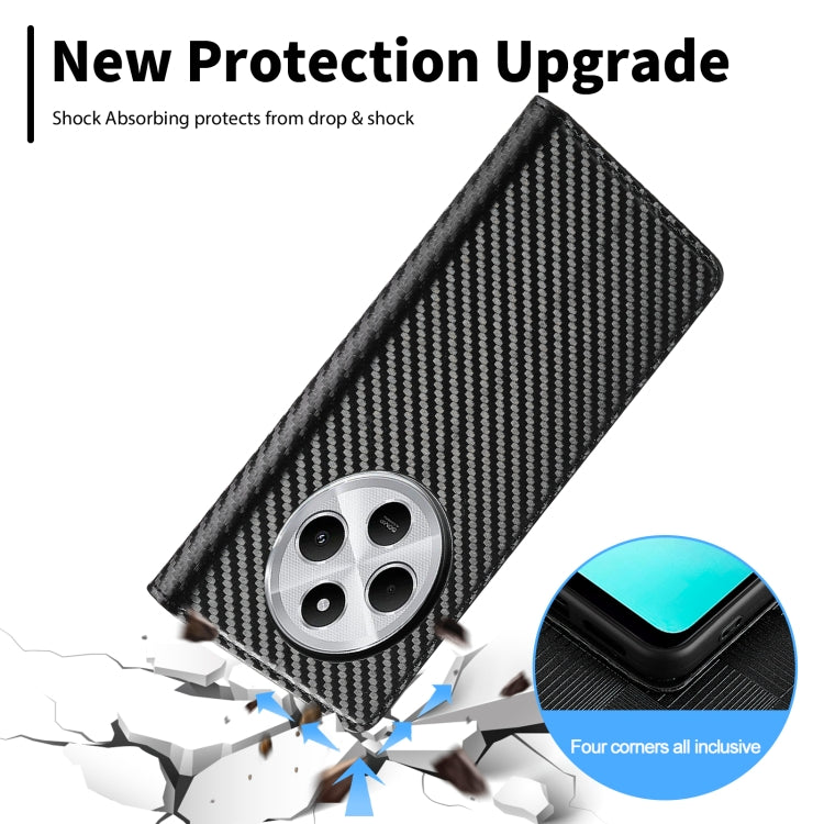 For Redmi A4 5G / 14C 4G LC.IMEEKE Carbon Fiber Leather Phone Case