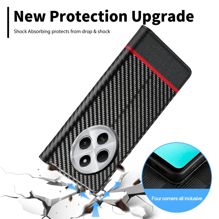 For Redmi A4 5G / 14C 4G LC.IMEEKE Carbon Fiber Leather Phone Case