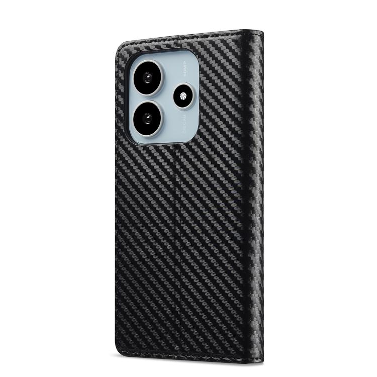 For Redmi Note 14 4G EU 164.84mm LC.IMEEKE Carbon Fiber Leather Phone Case