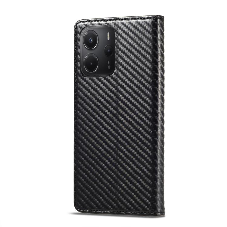 For Redmi Note 14 5G Global LC.IMEEKE Carbon Fiber Leather Phone Case
