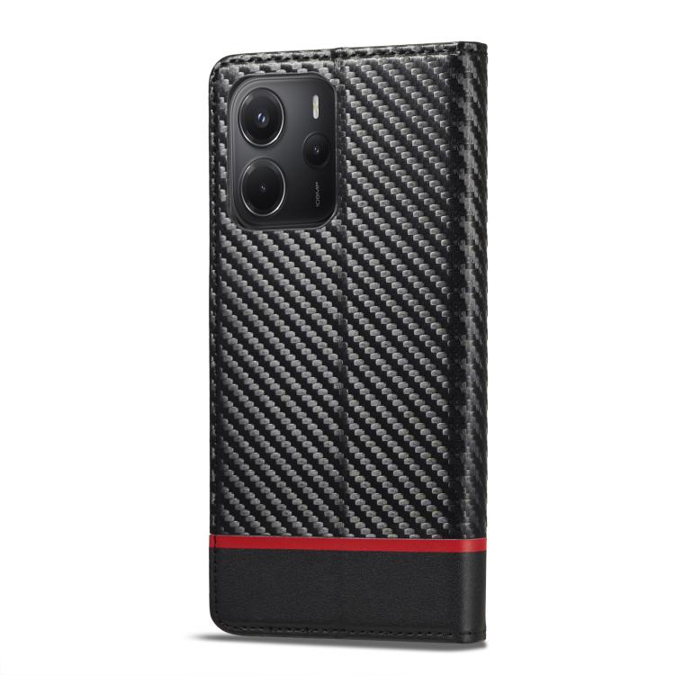 For Redmi Note 14 5G Global LC.IMEEKE Carbon Fiber Leather Phone Case