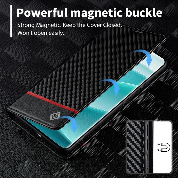 For Redmi Note 14 Pro 4G LC.IMEEKE Carbon Fiber Leather Phone Case