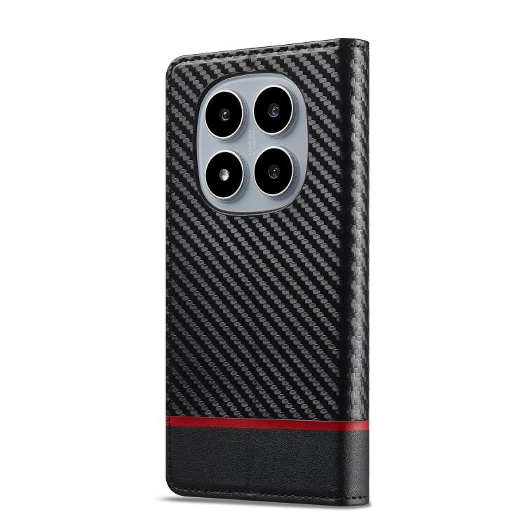 For Redmi Note 15 Pro+ 5G Global 163.3mm LC.IMEEKE Carbon Fiber Leather Phone Case