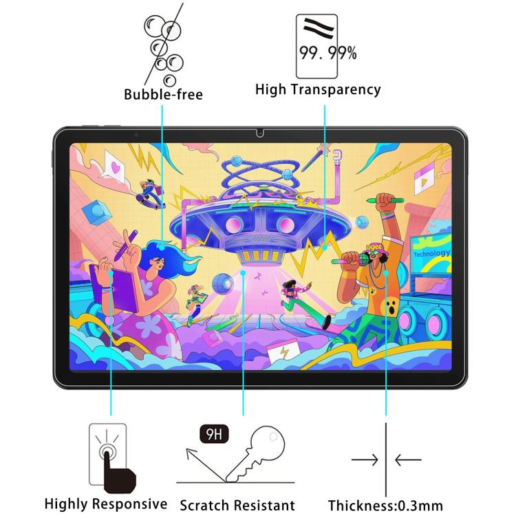 For UGEE UT2 10.36 inch 25pcs 9H 0.3mm Explosion-proof Tempered Glass Film