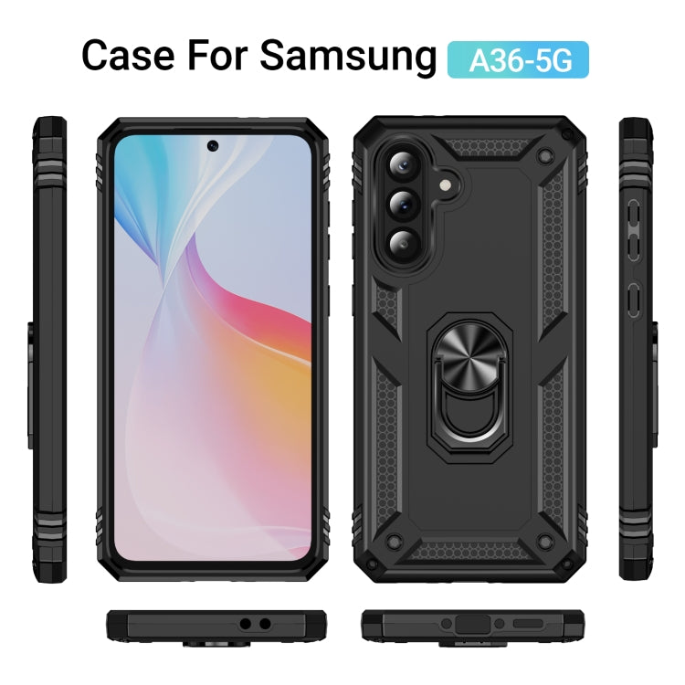 For Samsung Galaxy A36 5G Shockproof TPU + PC Phone Case with Holder