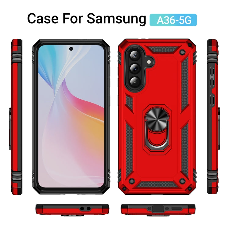 For Samsung Galaxy A36 5G Shockproof TPU + PC Phone Case with Holder