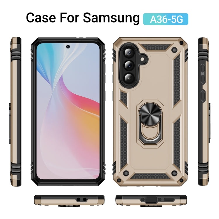 For Samsung Galaxy A36 5G Shockproof TPU + PC Phone Case with Holder