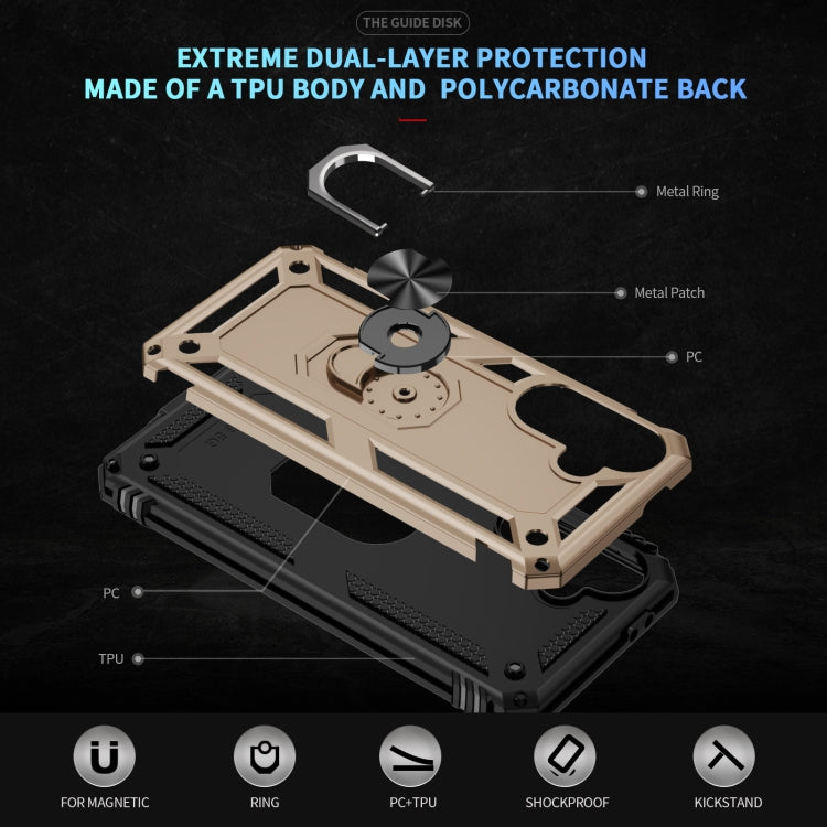 For Samsung Galaxy A36 5G Shockproof TPU + PC Phone Case with Holder