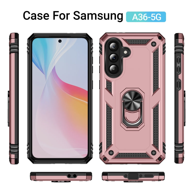 For Samsung Galaxy A36 5G Shockproof TPU + PC Phone Case with Holder