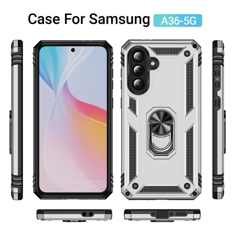 For Samsung Galaxy A36 5G Shockproof TPU + PC Phone Case with Holder