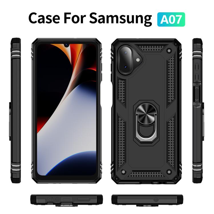 For Samsung Galaxy A07 4G Shockproof TPU + PC Phone Case with Holder