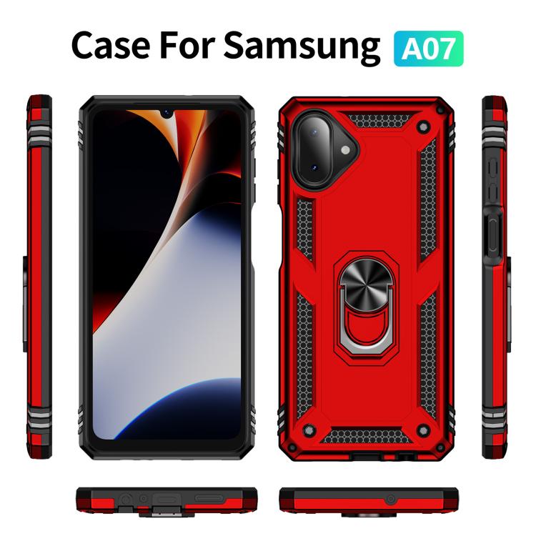 For Samsung Galaxy A07 4G Shockproof TPU + PC Phone Case with Holder