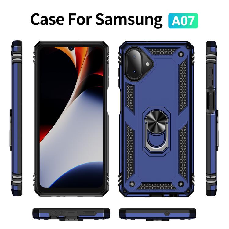 For Samsung Galaxy A07 4G Shockproof TPU + PC Phone Case with Holder