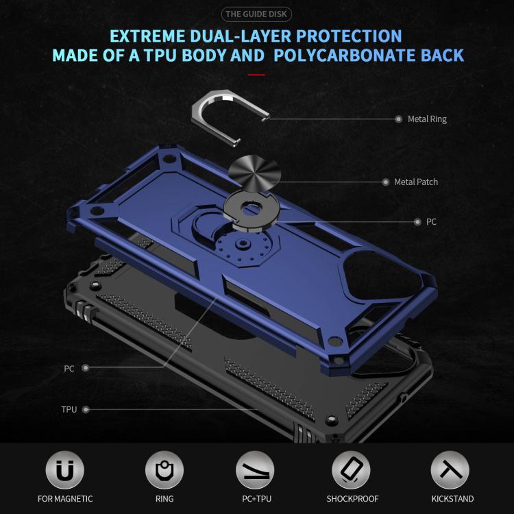 For Samsung Galaxy A07 4G Shockproof TPU + PC Phone Case with Holder