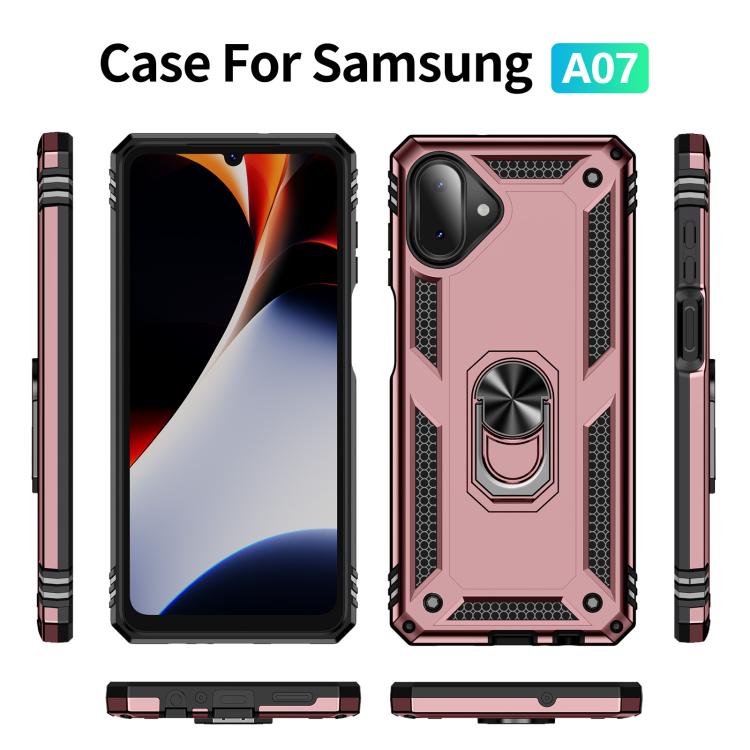 For Samsung Galaxy A07 4G Shockproof TPU + PC Phone Case with Holder