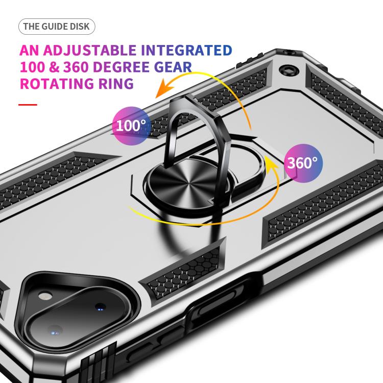 For Samsung Galaxy A07 4G Shockproof TPU + PC Phone Case with Holder