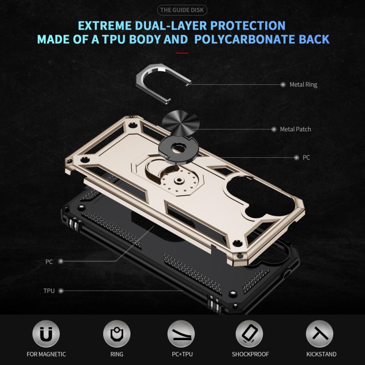 For Samsung Galaxy A57 5G Shockproof TPU + PC Phone Case with Holder