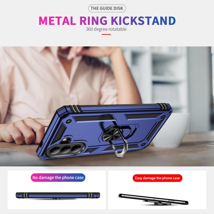 For Samsung Galaxy A57 5G Shockproof TPU + PC Phone Case with Holder