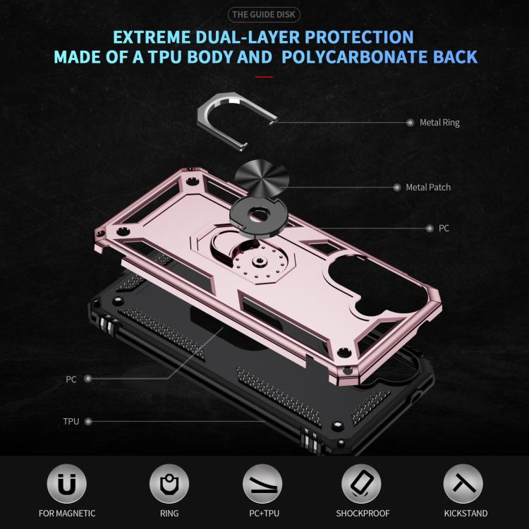 For Samsung Galaxy A57 5G Shockproof TPU + PC Phone Case with Holder