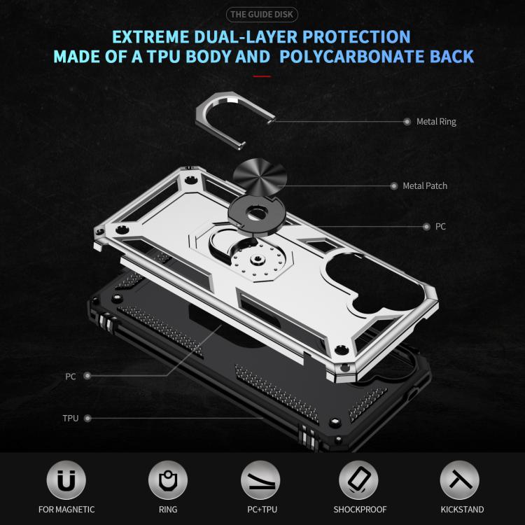 For Samsung Galaxy A57 5G Shockproof TPU + PC Phone Case with Holder