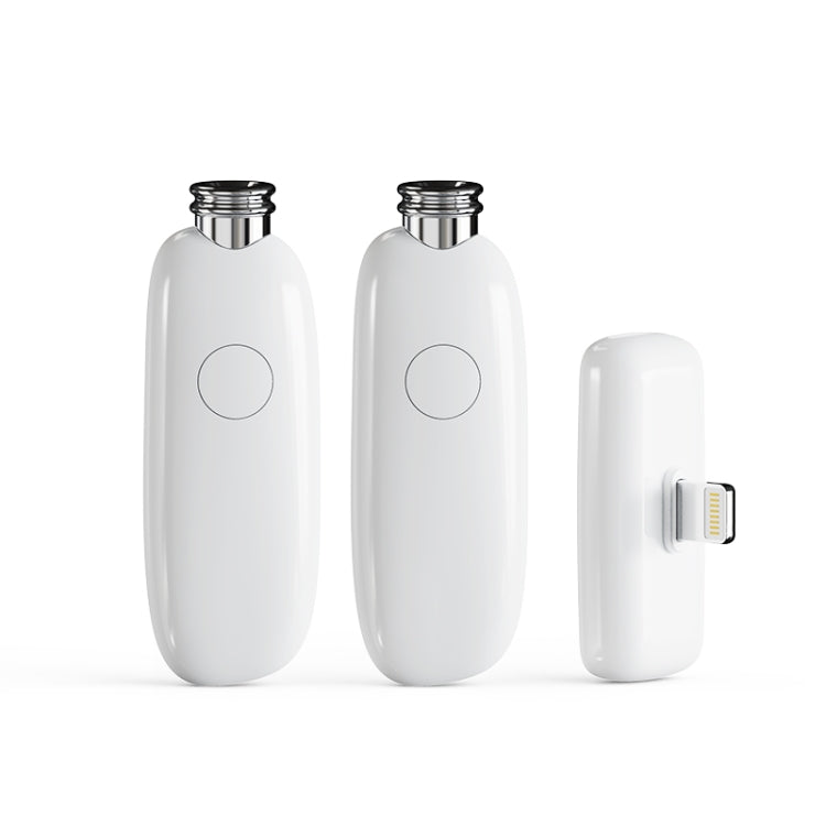 FUNSNAP M2 1 TX + 2 RX Digital Noise Reduction Wireless Microphone Mic Tok, Version:8 Pin - White