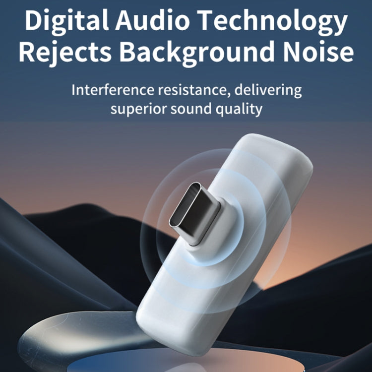 FUNSNAP M2 1 TX + 2 RX Digital Noise Reduction Wireless Microphone Mic Tok, Version:8 Pin - White