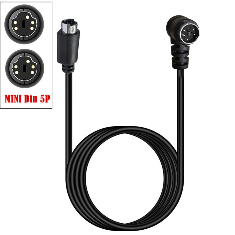 Mini DIN 5 Pin Core Audio / Video Cable, Length:0.5m