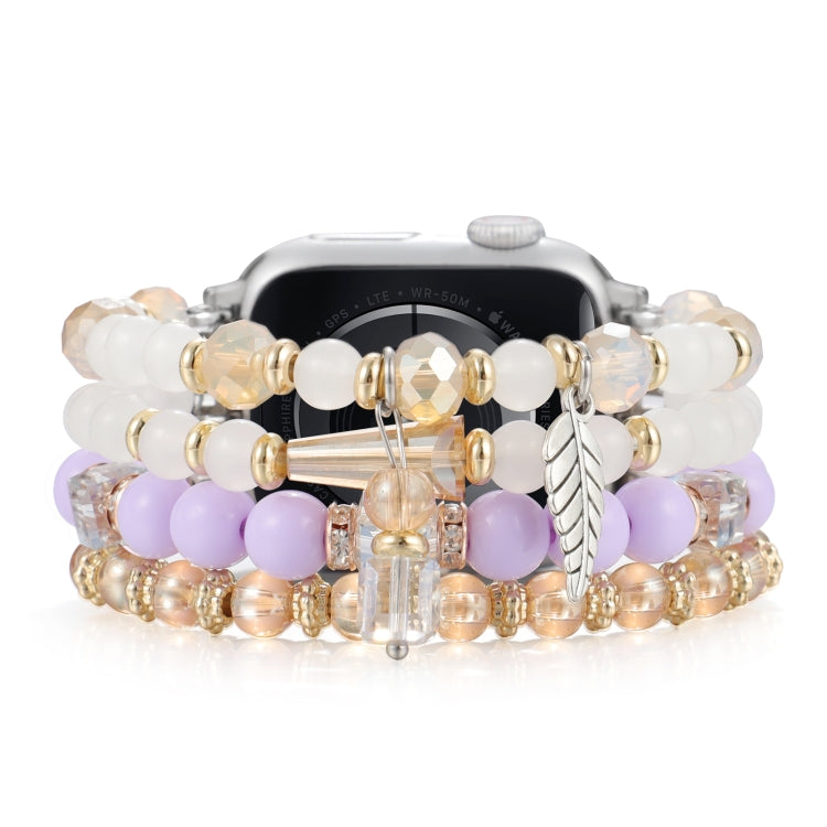 For Apple Watch 46mm / 49mm / 45mm / 44mm Tassel Beaded Chain Watch Band