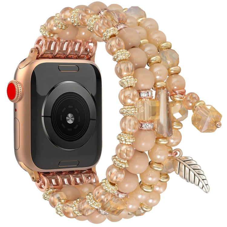 For Apple Watch 42mm / 41mm / 40mm / 38mm Tassel Beaded Chain Watch Band