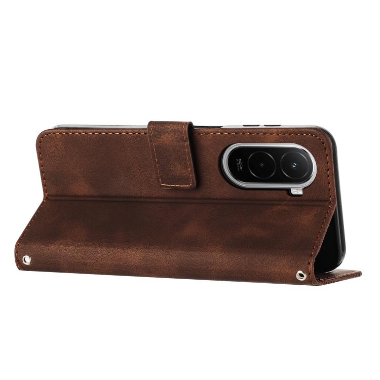 For Xiaomi Poco M7 4G 169mm Dream Triangle Leather Phone Case with Lanyard