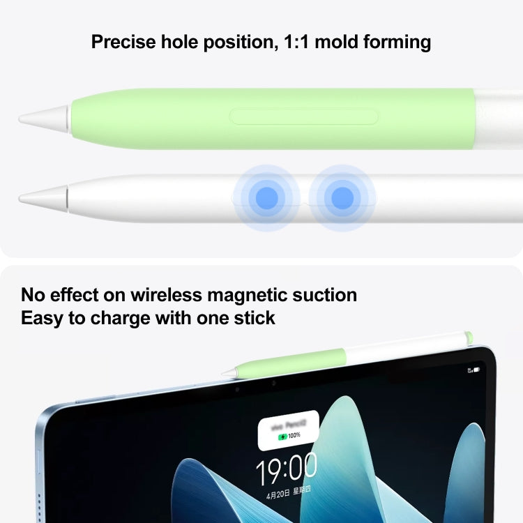 For vivo Pencil 2S / iQOO Pencil2s 2pcs/Set Transparent Jelly Series Stylus Pen Silicone Protective Cover