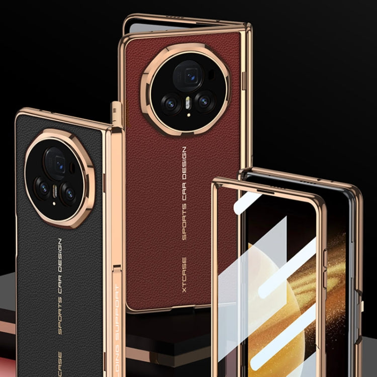 For Honor Magic V3 GKK Integrated Magnetic Fold Hinge Leather Shockproof Phone Case