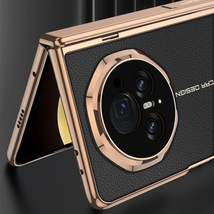 For Honor Magic V3 GKK Integrated Magnetic Fold Hinge Leather Shockproof Phone Case