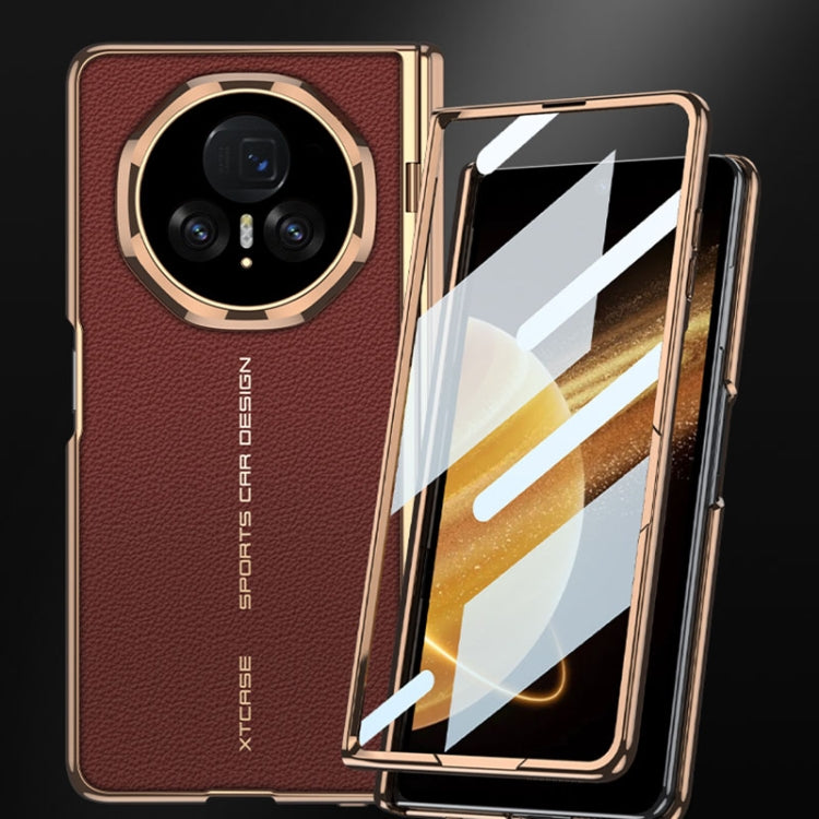 For Honor Magic V3 GKK Integrated Magnetic Fold Hinge Leather Shockproof Phone Case