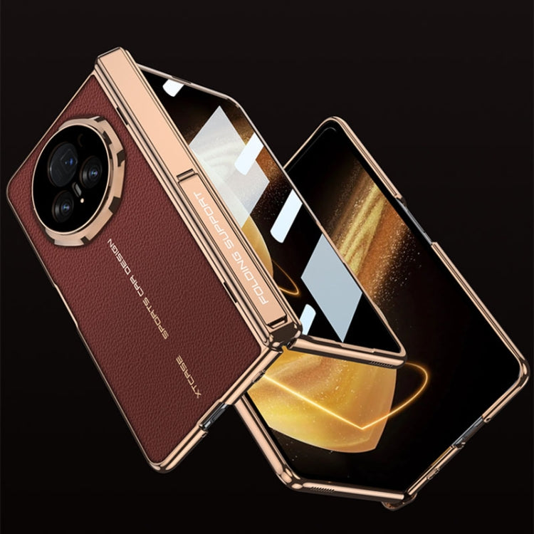 For Honor Magic V3 GKK Integrated Magnetic Fold Hinge Leather Shockproof Phone Case