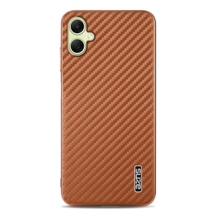 For Samsung Galaxy A06 4G AZNS Electroplated Edge Carbon Fiber Texture Phone Case