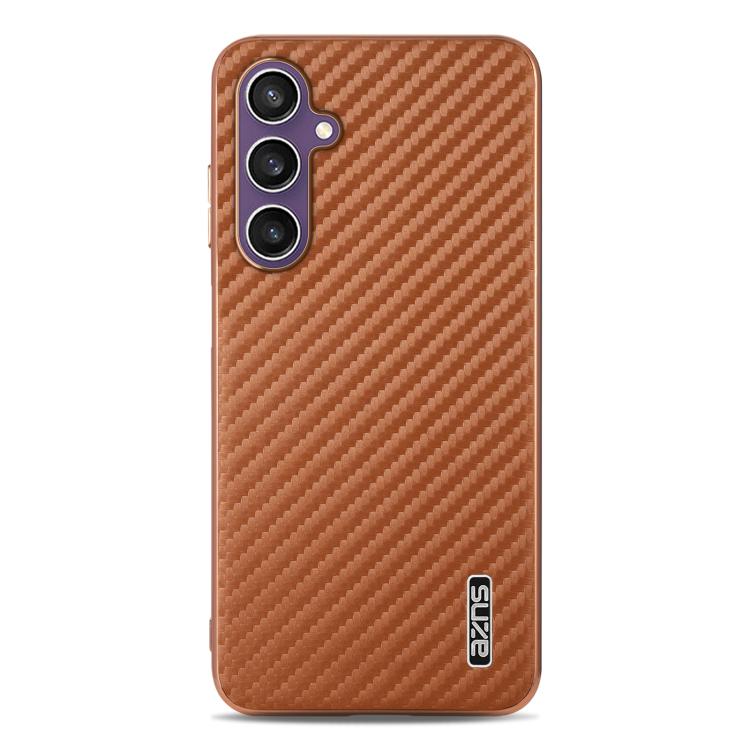 For Samsung Galaxy A16 5G AZNS Electroplated Edge Carbon Fiber Texture Phone Case