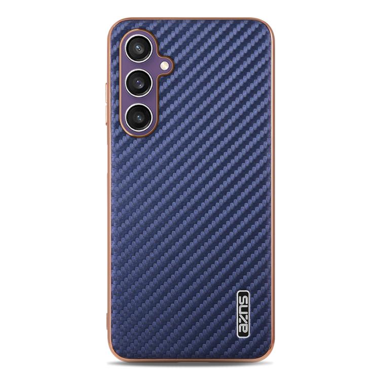 For Samsung Galaxy A16 5G AZNS Electroplated Edge Carbon Fiber Texture Phone Case