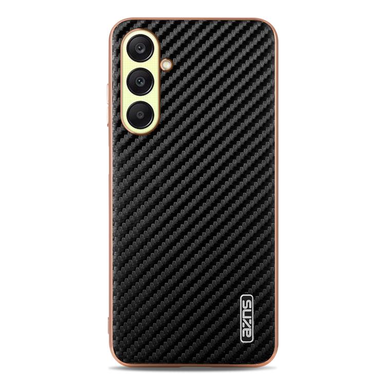 For Samsung Galaxy A26 5G AZNS Electroplated Edge Carbon Fiber Texture Phone Case