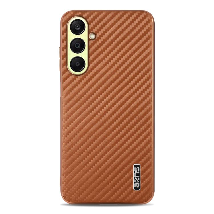 For Samsung Galaxy A26 5G AZNS Electroplated Edge Carbon Fiber Texture Phone Case