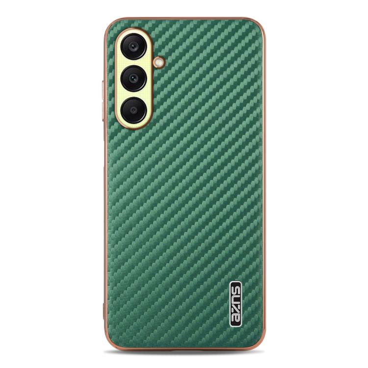 For Samsung Galaxy A26 5G AZNS Electroplated Edge Carbon Fiber Texture Phone Case