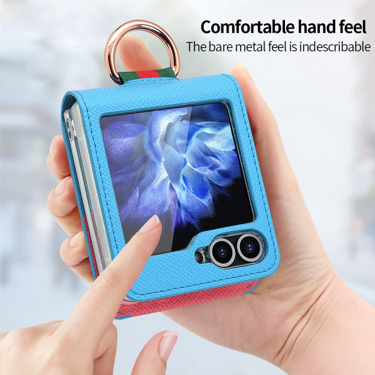 For Samsung Galaxy Z Flip6 / Flip7 FE VIETAO Metal Ring Card Slot PU Phone Case