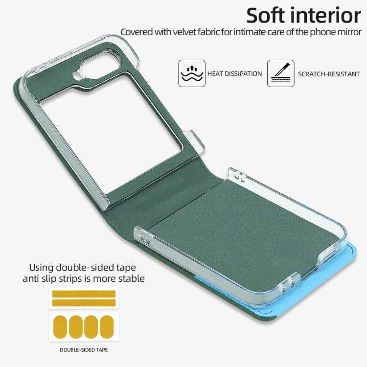 For Samsung Galaxy Z Flip6 / Flip7 FE VIETAO Metal Ring Card Slot PU Phone Case
