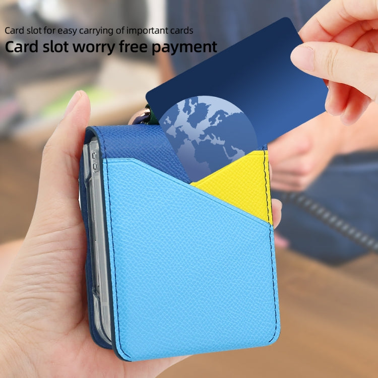 For Samsung Galaxy Z Flip6 / Flip7 FE VIETAO Metal Ring Card Slot PU Phone Case