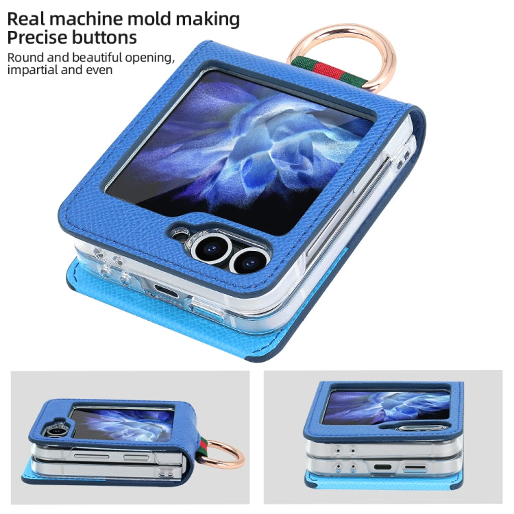 For Samsung Galaxy Z Flip6 / Flip7 FE VIETAO Metal Ring Card Slot PU Phone Case