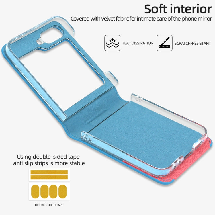 For Samsung Galaxy Z Flip5 VIETAO Metal Ring Card Slot PU Phone Case