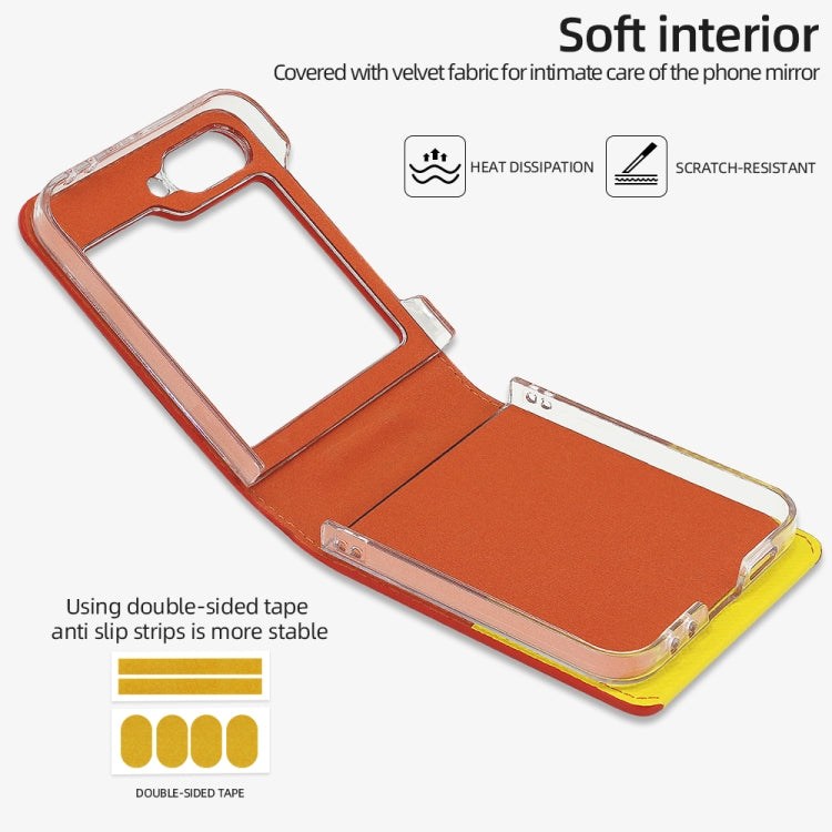 For Samsung Galaxy Z Flip5 VIETAO Metal Ring Card Slot PU Phone Case
