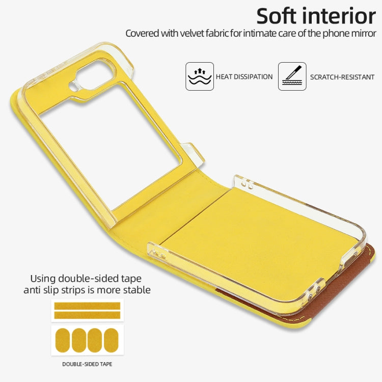 For Samsung Galaxy Z Flip5 VIETAO Metal Ring Card Slot PU Phone Case